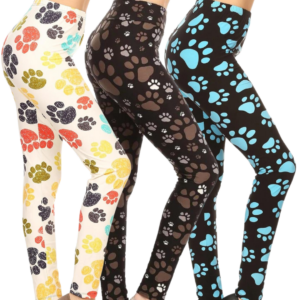 Colorful Paw Print Leggings