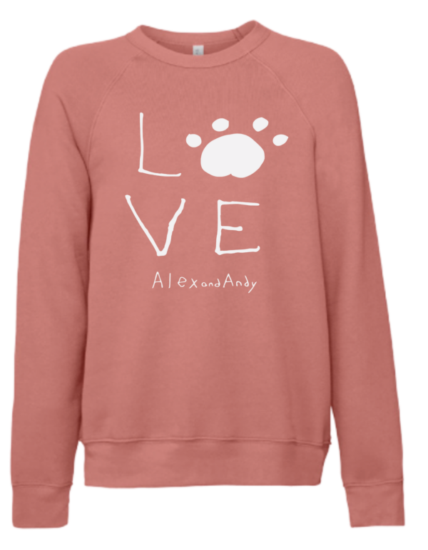 Love Dogs Mauve Crewneck Sweatshirt