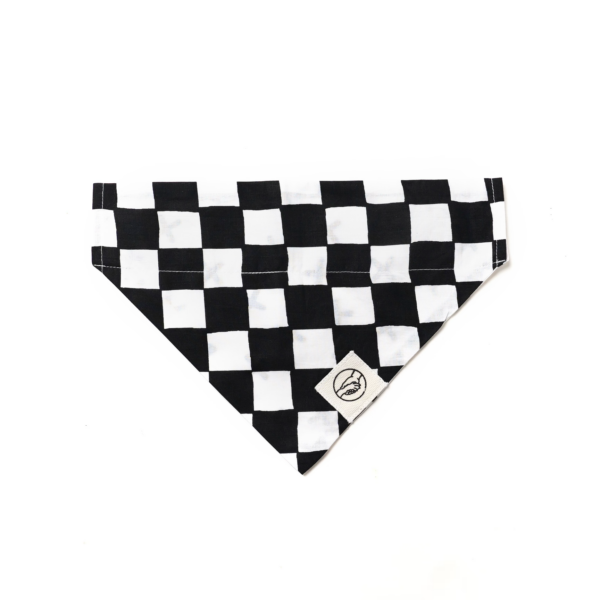 Checkered Flag Racing Slide On The Collar Pet Bandana