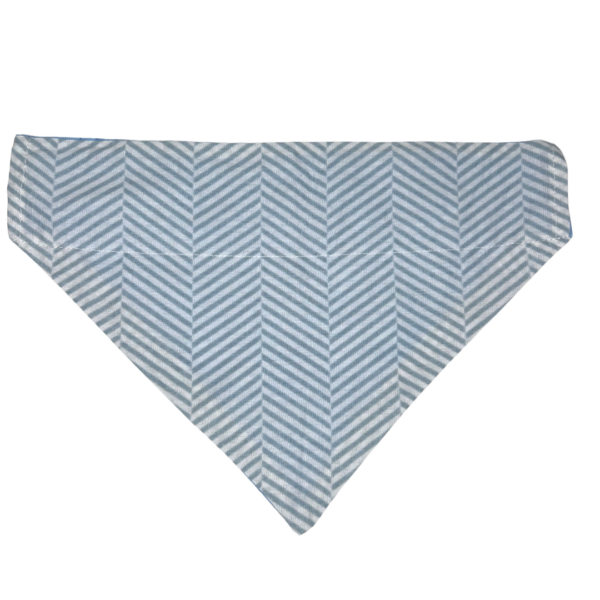 Blue Heart Reversible Slide On The Collar Pet Bandana