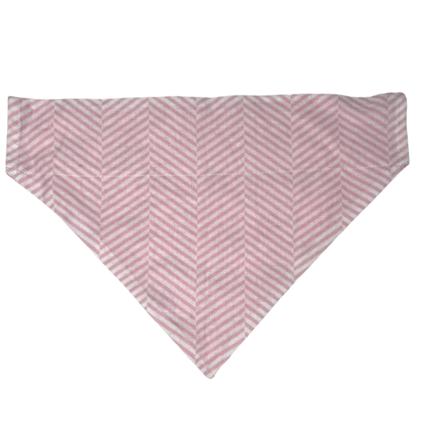 Pink Heart Reversible Slide On The Collar Pet Bandana
