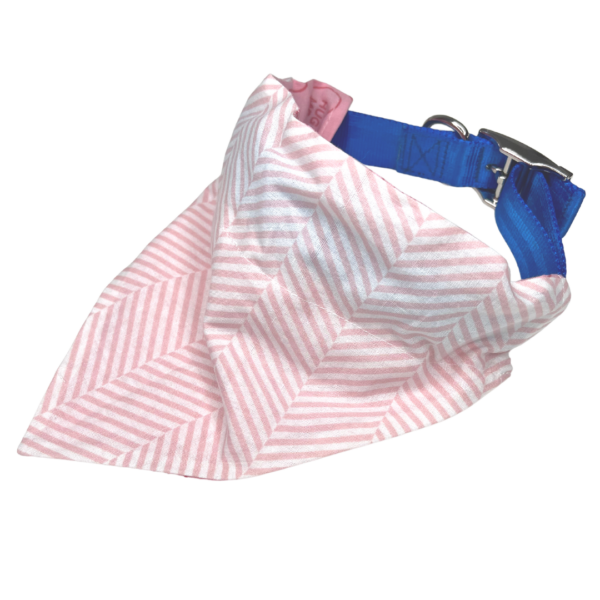 Pink Heart Reversible Slide On The Collar Pet Bandana