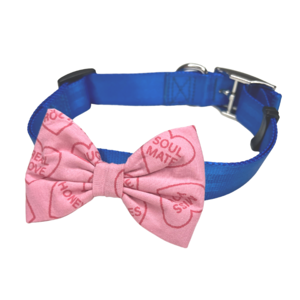 Pink Heart Bowtie For Dogs And Cats