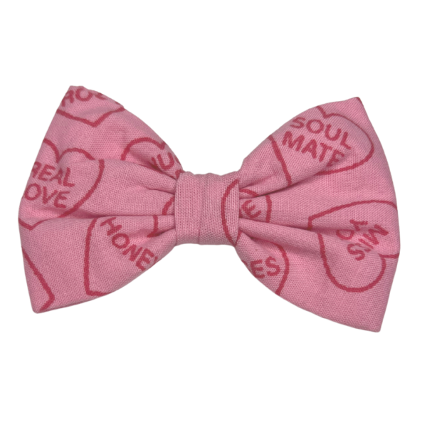 Pink Heart Bowtie For Dogs And Cats
