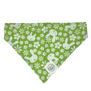 Green Easter Bunny Reversible Slide On The Collar Pet Bandana
