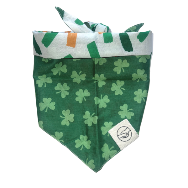 St. Patrick's Day Reversible Tie On Pet Bandana