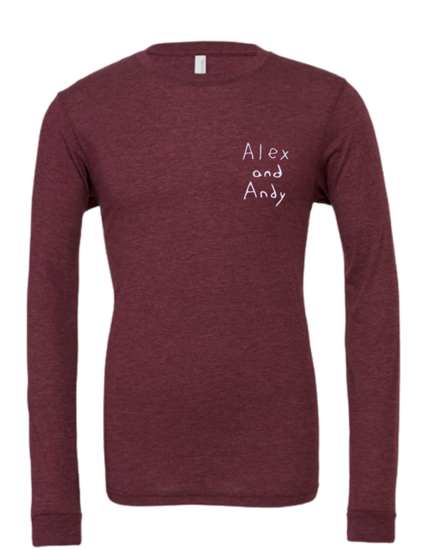 Alex And Andy Maroon Long Sleeve Shirt