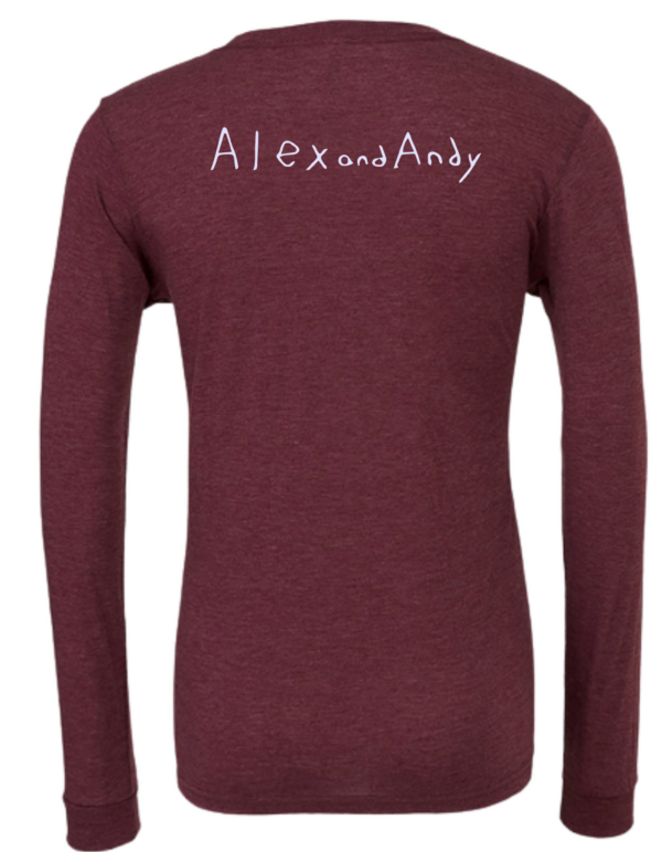 Maroon Long Sleeve Alex And Andy Back