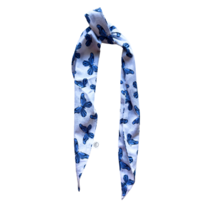 Blue Butterfly Hair Wrap Head Wrap