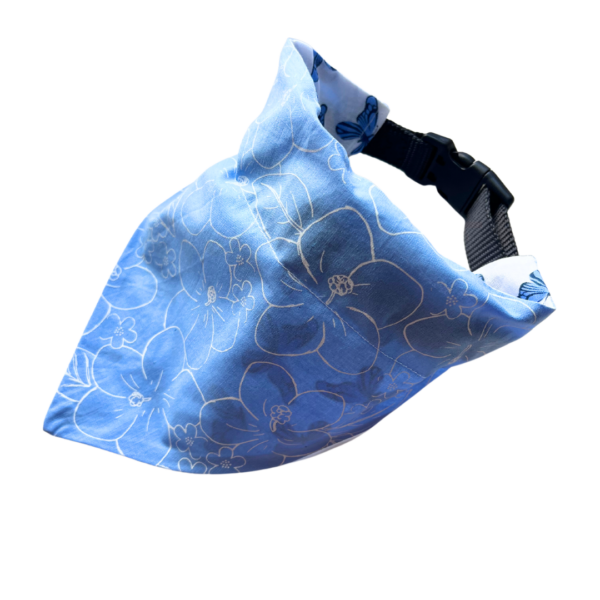 Blue Butterfly And Flower Dog And Cat Bandana