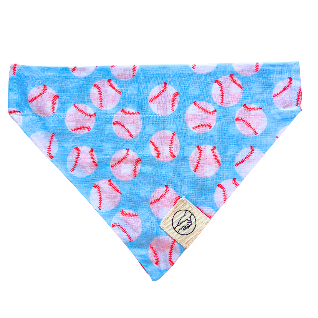 Home Run Reversible Slide On The Collar Pet Bandana