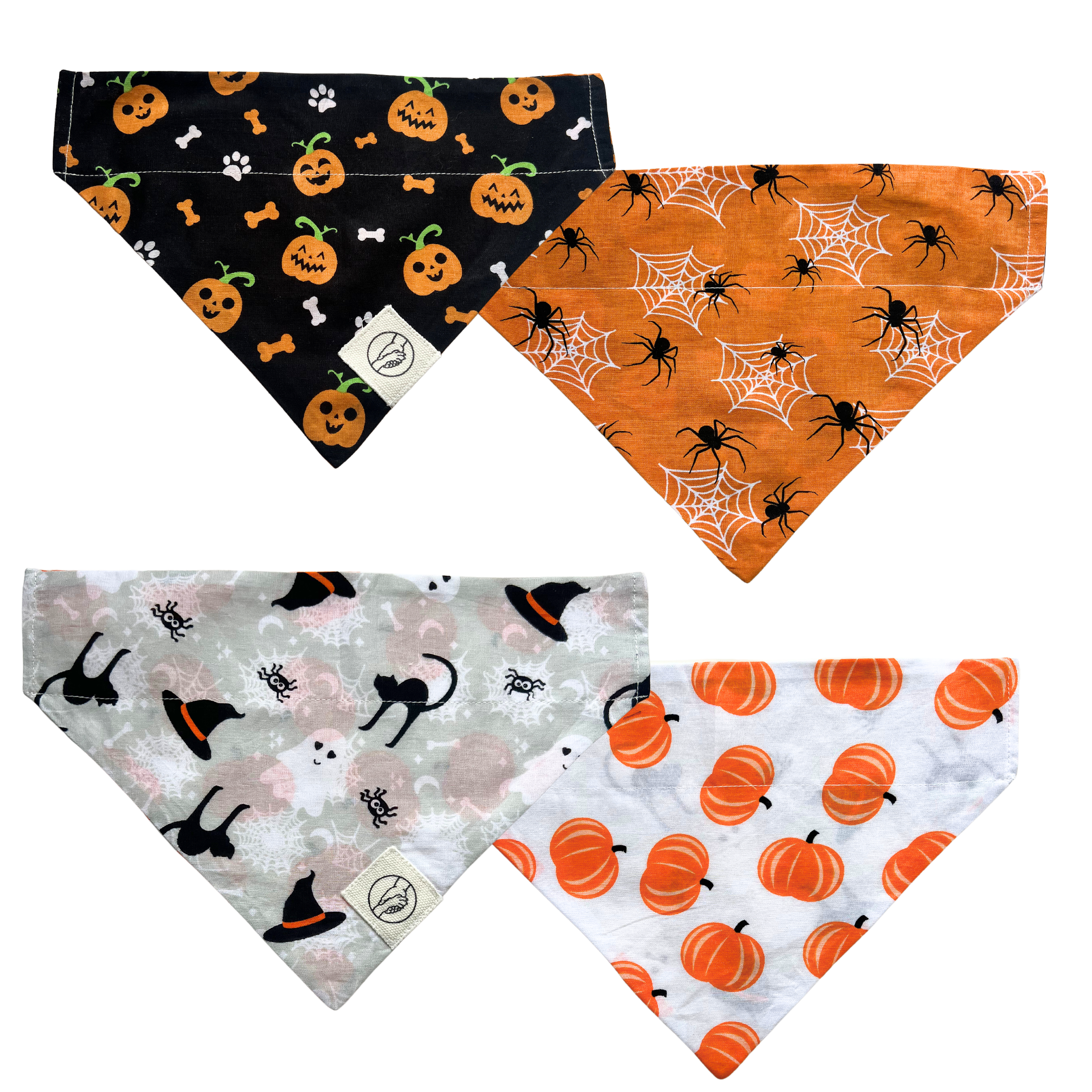 Halloween Reversible Slide On The Collar Pet Bandanas