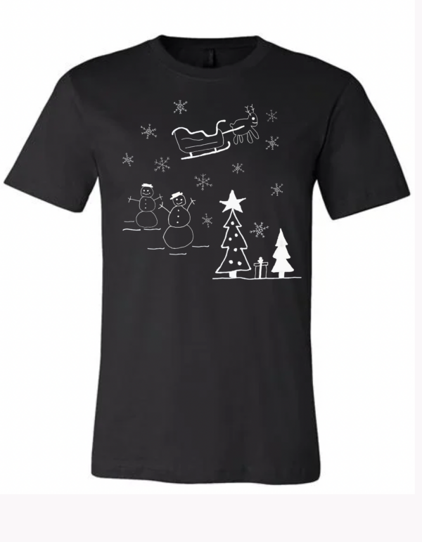 Black Christmas Short Sleeve Shirt