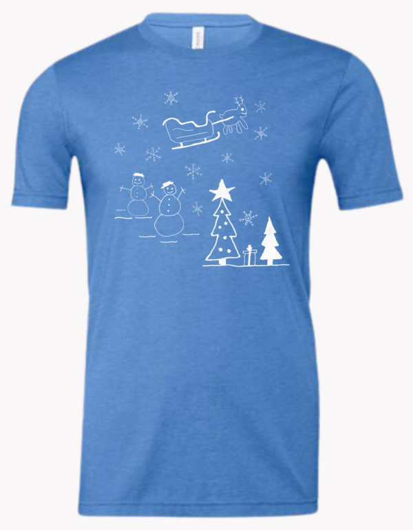 Blue Christmas Short Sleeve Shirt