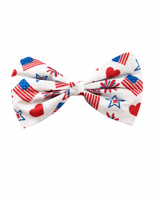 Fourth Of July Pet Bow Ties - Slide On The Collar - 100% Cotton - PAWfect For Your Pet - Image 4