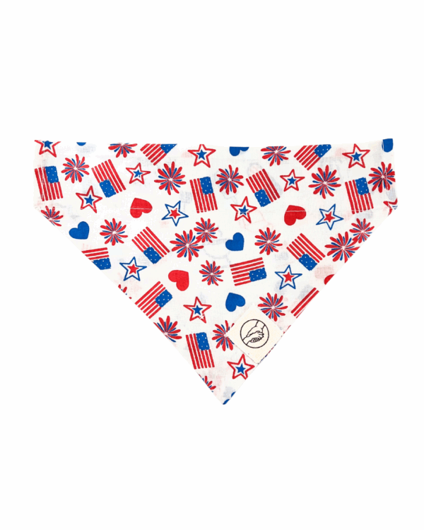 Pet Bandanas - 100% Cotton - Slide On The Collar Or Tie On - Washable - Image 3