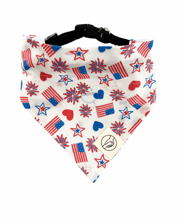 Pet Bandanas - 100% Cotton - Slide On The Collar Or Tie On - Washable - Image 5