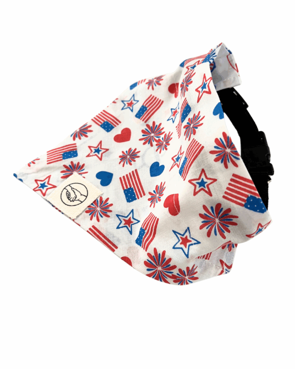 Pet Bandanas - 100% Cotton - Slide On The Collar Or Tie On - Washable - Image 7