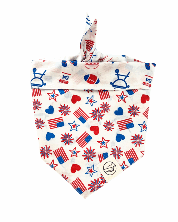 Pet Bandanas - 100% Cotton - Slide On The Collar Or Tie On - Washable - Image 9