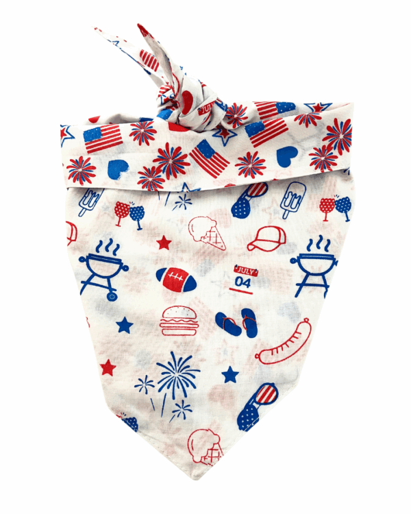Pet Bandanas - 100% Cotton - Slide On The Collar Or Tie On - Washable - Image 10