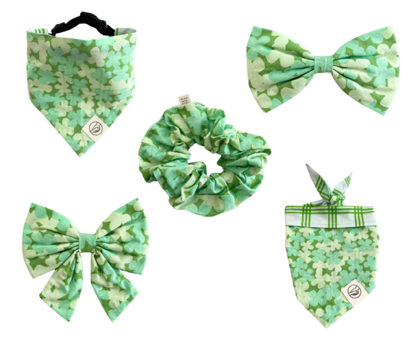 St. Patrick's Day And Spring Hair Scrunchies - 100% Cotton - Washable - Oversized - Image 7