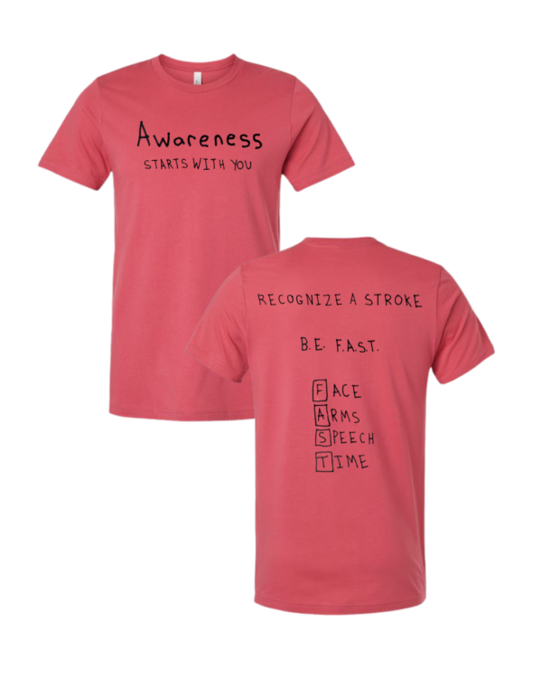 Stroke Awareness Short Shirt - Drawn By Uncle Andy - Unisex