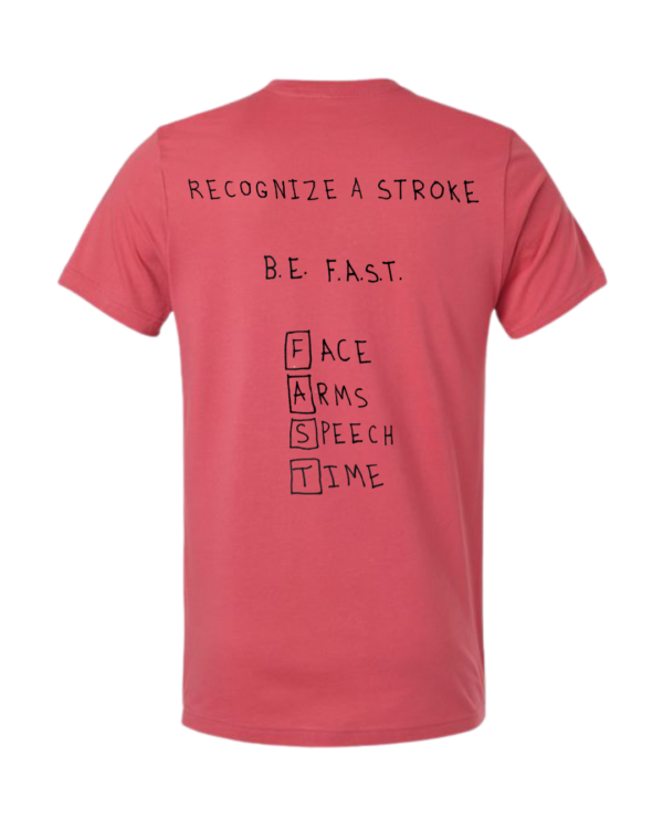 Stroke Awareness Short Shirt - Drawn By Uncle Andy - Unisex - Image 3