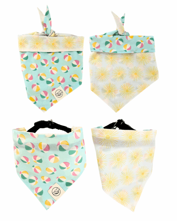 Pet Bandanas - 100% Cotton - Slide On The Collar Or Tie On - Washable - Image 30