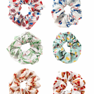Matching Hair Scrunchies - 100% Cotton - Washable - Oversized