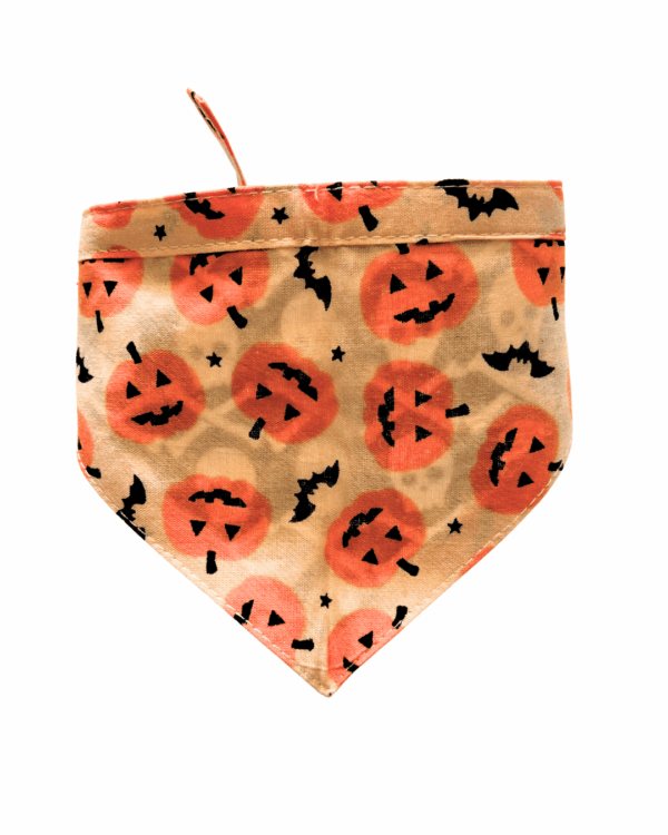 Halloween & Fall Reversible Pet Bandanas & Bow Ties - 100% Cotton - Slide On The Collar & Tie On - Washable - Image 12