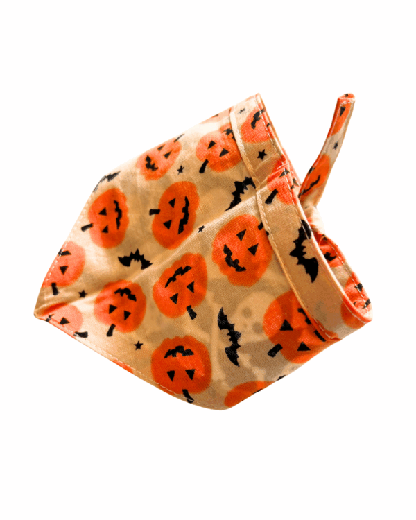 Halloween & Fall Reversible Pet Bandanas & Bow Ties - 100% Cotton - Slide On The Collar & Tie On - Washable - Image 10