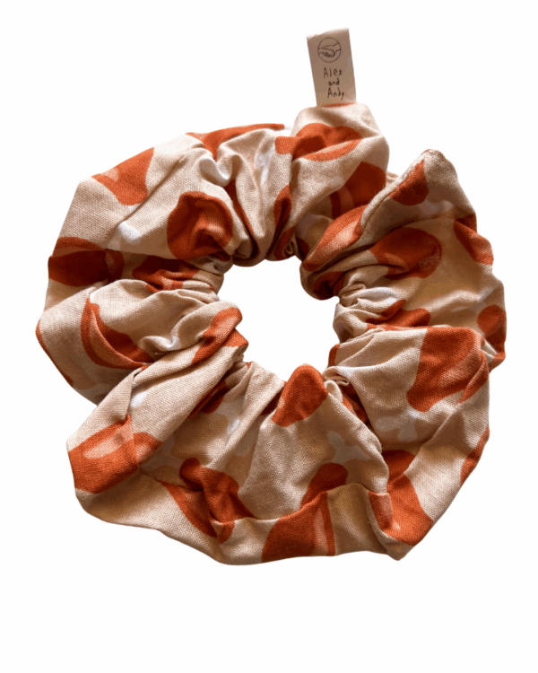 Halloween & Fall Matching Hair Scrunchies - 100% Cotton - Washable - Oversized - Image 3