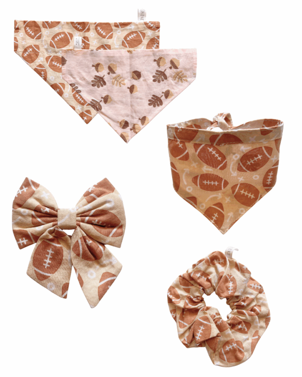 Halloween & Fall Reversible Pet Bandanas & Bow Ties - 100% Cotton - Slide On The Collar & Tie On - Washable - Image 23