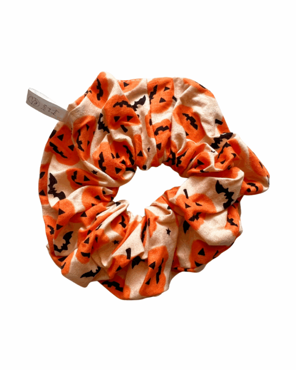 Halloween & Fall Matching Hair Scrunchies - 100% Cotton - Washable - Oversized - Image 2