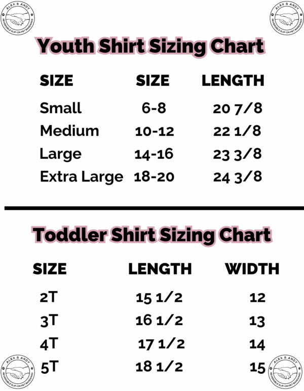 Youth Shirts Drawn By Uncle Andy - Small To XL - Made With Love - Image 2