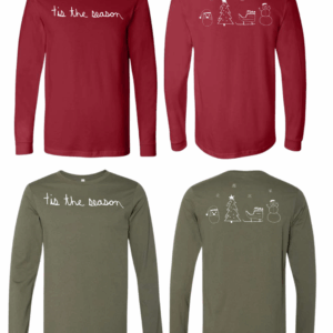 Christmas Tis The Season Long Sleeve Shirts Drawn By Uncle Andy - Two Sided - Cotton - Unisex