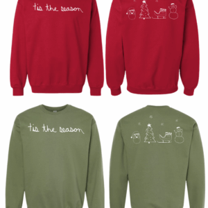 Christmas Tis The Season Crewnecks Drawn By Uncle Andy - Two Sided - Cotton - Unisex