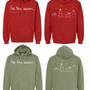 Christmas Tis The Season Hoodie Sweatshirts Drawn By Uncle Andy - Two Sided - Cotton - Unisex