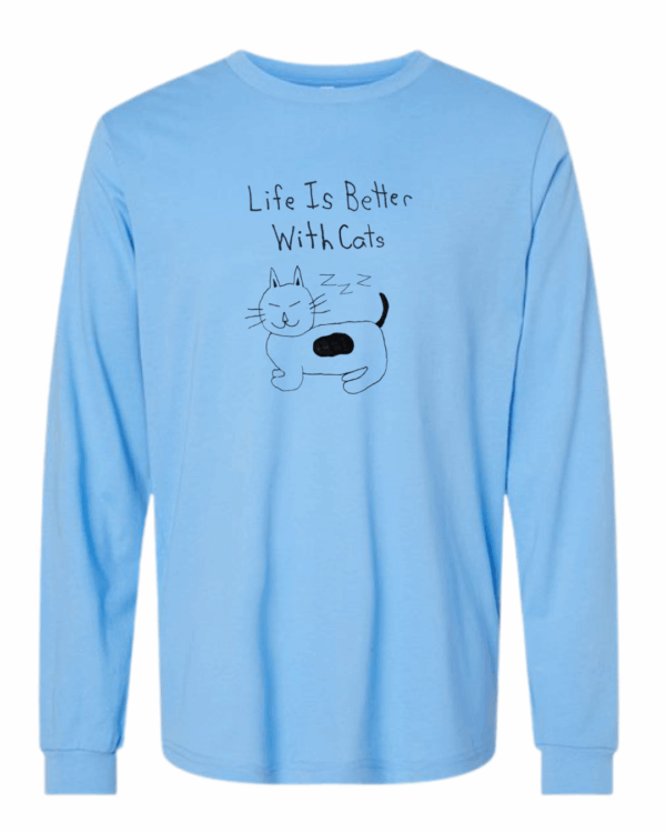 Life Is Better With Cats Long Sleeves - Drawn By Uncle Andy - Unisex - Cotton - Made With Love - Image 8