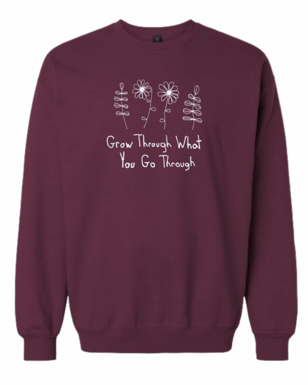 Grow Through What You Go Through Crewnecks - Drawn By Uncle Andy - Unisex - Cotton - Made With Love - Image 8