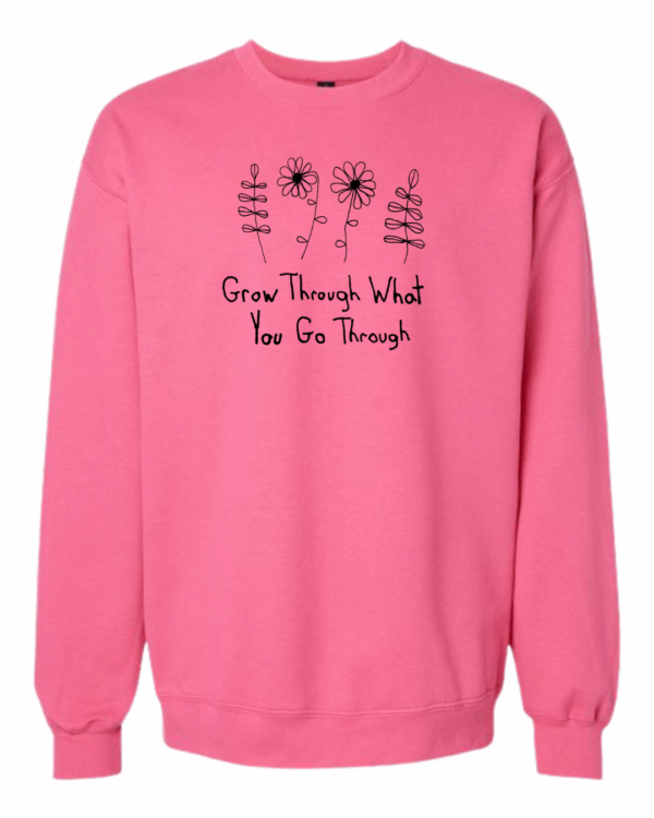 Grow Through What You Go Through Crewnecks - Drawn By Uncle Andy - Unisex - Cotton - Made With Love - Image 2