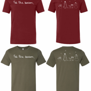 Christmas Tis The Season Short Sleeve Shirts Drawn By Uncle Andy - Two Sided - Cotton - Unisex