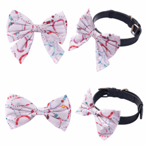 Friendship FURever Era Dog & Cat Bow Ties - Slide On The Collar - Cotton - Washable