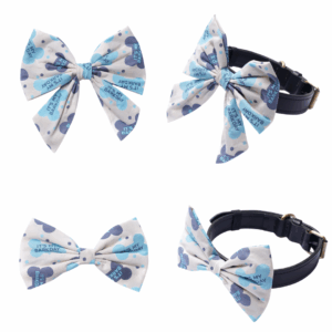 Happy Birthday Dog & Cat Bow Ties - Slide On The Collar - Cotton - Washable