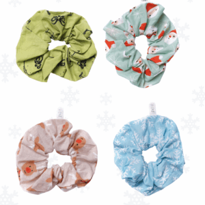 Christmas & Winter Hair Scrunchies - Match Your Pet - Cotton - Oversized